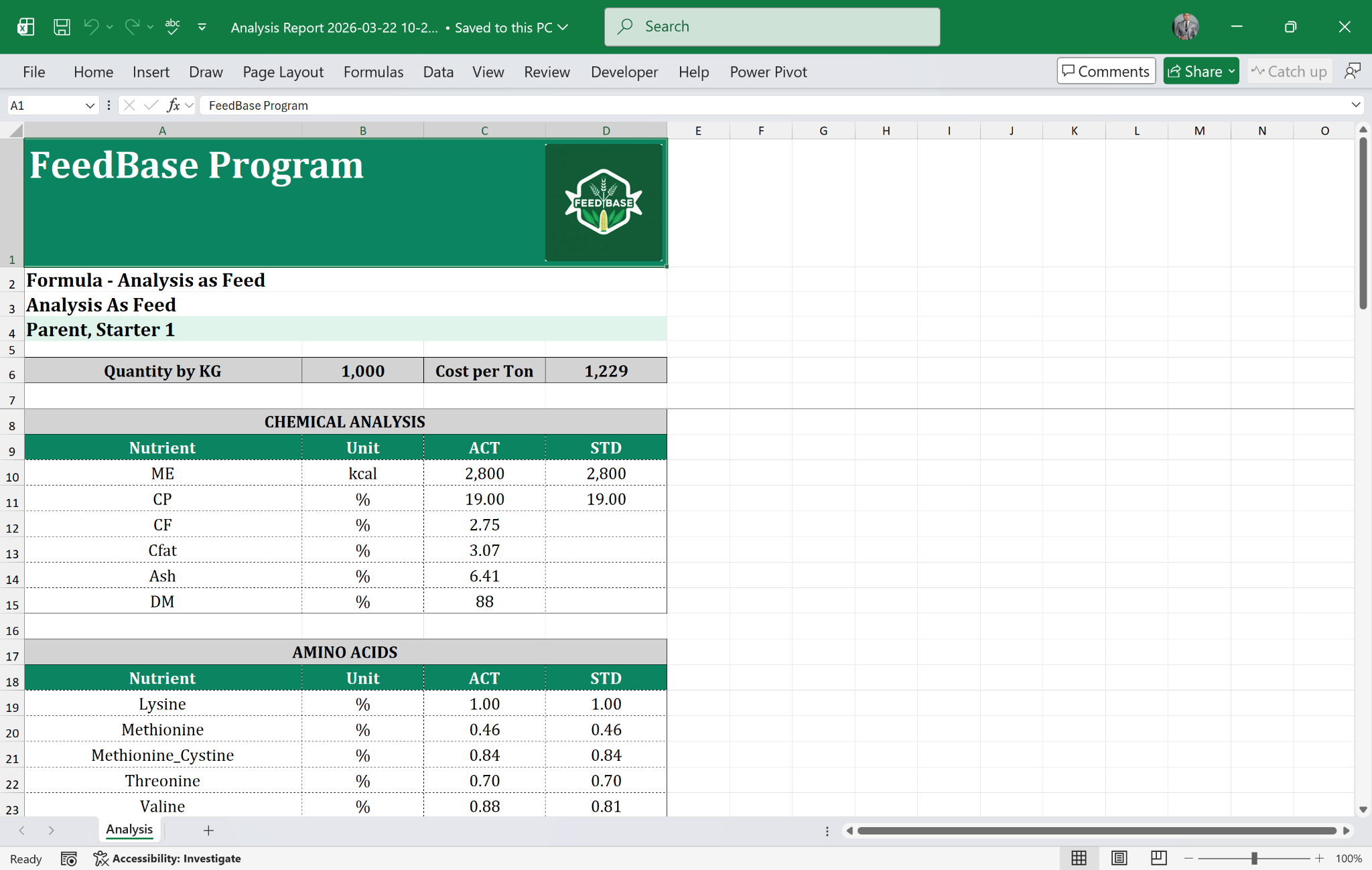Excel Reports